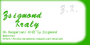 zsigmond kraly business card